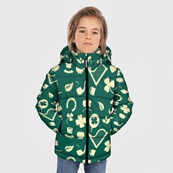 Куртка зимняя для мальчика Ирландский арт, цвет: 3D-черный — фото 2
