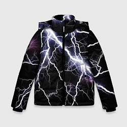 Куртка зимняя для мальчика Молния, цвет: 3D-черный