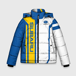 Куртка зимняя для мальчика Subaru Driver team, цвет: 3D-черный