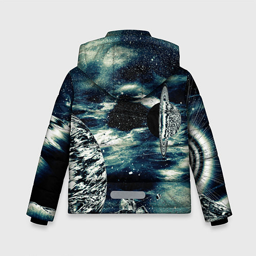 Зимняя куртка для мальчика Космос / 3D-Черный – фото 2
