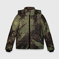 Куртка зимняя для мальчика КАМУФЛЯЖ BROWN, цвет: 3D-черный