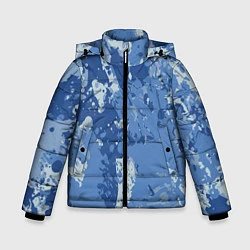 Куртка зимняя для мальчика КАМУФЛЯЖ BLUE, цвет: 3D-красный