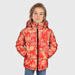 Куртка зимняя для мальчика Оранжевый камуфляж, цвет: 3D-черный — фото 2