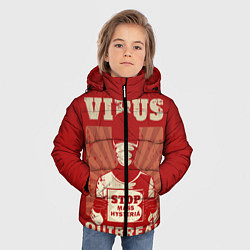 Куртка зимняя для мальчика Virus Outbreak, цвет: 3D-черный — фото 2