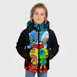 Куртка зимняя для мальчика Brawl Stars Leon Quattro, цвет: 3D-черный — фото 2