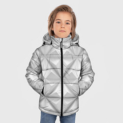 Куртка зимняя для мальчика Ромбы, цвет: 3D-черный — фото 2