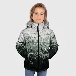 Куртка зимняя для мальчика Разводы жидкость абстракция, цвет: 3D-светло-серый — фото 2
