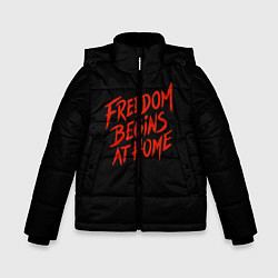 Куртка зимняя для мальчика Freedom, цвет: 3D-черный