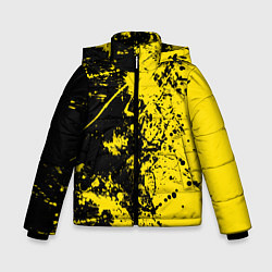 Куртка зимняя для мальчика Ночное солнце, цвет: 3D-черный