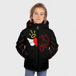 Куртка зимняя для мальчика Добро и зло, Payton Moormeier, цвет: 3D-черный — фото 2
