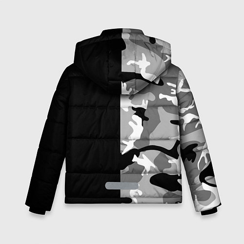 Зимняя куртка для мальчика Россия камуфляж / 3D-Черный – фото 2