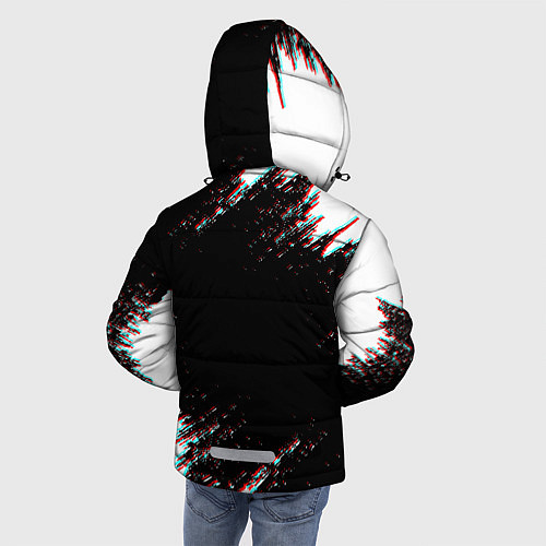 Зимняя куртка для мальчика CYBERPUNK 2077 SAMURAI GLITCH / 3D-Красный – фото 4