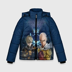 Куртка зимняя для мальчика One Punch Man, цвет: 3D-черный