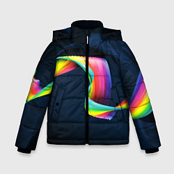 Куртка зимняя для мальчика OPTICAL ABSTRACT, цвет: 3D-черный