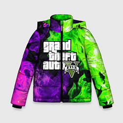 Куртка зимняя для мальчика GTA 5, цвет: 3D-черный