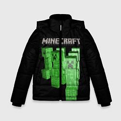 Куртка зимняя для мальчика MINECRAFT CREEPER, цвет: 3D-черный