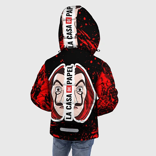 Зимняя куртка для мальчика La Casa de Papel спина Z / 3D-Красный – фото 4