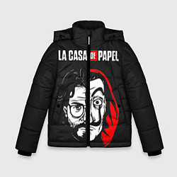Куртка зимняя для мальчика La casa de papel, цвет: 3D-черный