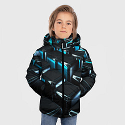 Куртка зимняя для мальчика ТЕКСТУРА, цвет: 3D-черный — фото 2