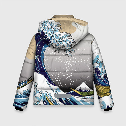 Зимняя куртка для мальчика The great wave off kanagawa / 3D-Красный – фото 2