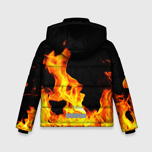 Зимняя куртка для мальчика ОГОНЬ / 3D-Черный – фото 2