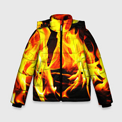 Куртка зимняя для мальчика В ОГНЕ, цвет: 3D-черный