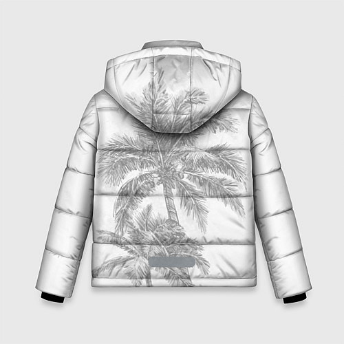 Зимняя куртка для мальчика Пальмы над головой / 3D-Черный – фото 2