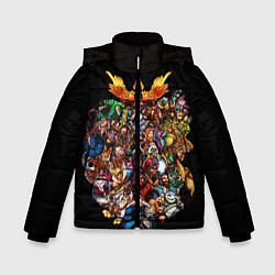 Куртка зимняя для мальчика Все герои Dota 2, цвет: 3D-черный