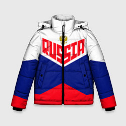 Куртка зимняя для мальчика Russia, цвет: 3D-черный
