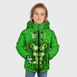 Куртка зимняя для мальчика Лев с короной, цвет: 3D-черный — фото 2