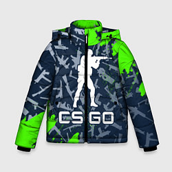 Куртка зимняя для мальчика CS GO КС ГО, цвет: 3D-черный