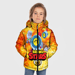 Куртка зимняя для мальчика BRAWL STARS НАНИ ОГОНЬ, цвет: 3D-черный — фото 2