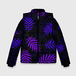 Куртка зимняя для мальчика НЕОНОВЫЕ ТРОПИКИ, цвет: 3D-черный