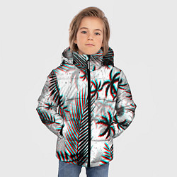 Куртка зимняя для мальчика ПАЛЬМЫ TROPICAL GLITCH, цвет: 3D-светло-серый — фото 2