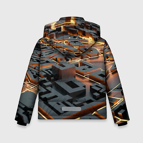 Зимняя куртка для мальчика 3D абстрактная схема / 3D-Черный – фото 2