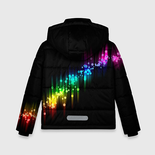 Зимняя куртка для мальчика Абстракция черный разноцветный / 3D-Черный – фото 2