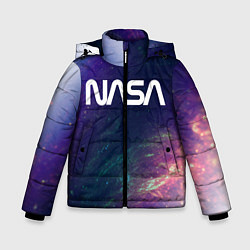 Куртка зимняя для мальчика NASA НАСА, цвет: 3D-черный