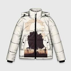 Куртка зимняя для мальчика Настоящий детектив, цвет: 3D-черный