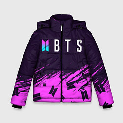 Куртка зимняя для мальчика BTS БТС, цвет: 3D-черный