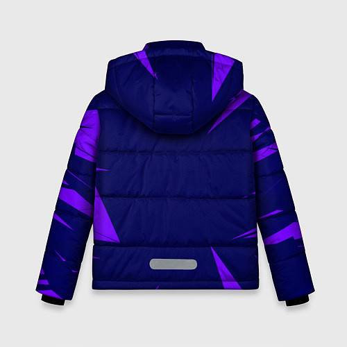 Зимняя куртка для мальчика Граффити Лев фиолетовый / 3D-Черный – фото 2