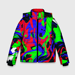 Куртка зимняя для мальчика Абстрактные краски, цвет: 3D-светло-серый