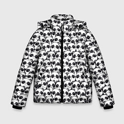 Куртка зимняя для мальчика ПАНДЫ, цвет: 3D-светло-серый