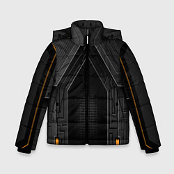 Куртка зимняя для мальчика Броня робота, цвет: 3D-черный