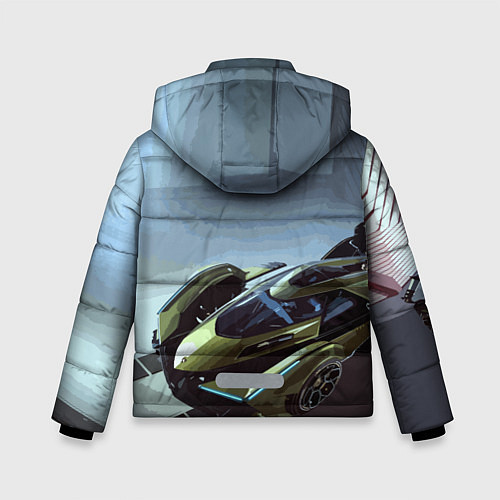 Зимняя куртка для мальчика Lamborghini - motorsport extreme / 3D-Светло-серый – фото 2