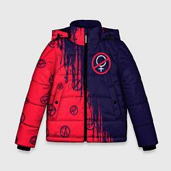 Куртка зимняя для мальчика БЕЗ БАБ, цвет: 3D-черный