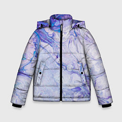 Куртка зимняя для мальчика Разводы сиреневой краской, цвет: 3D-черный