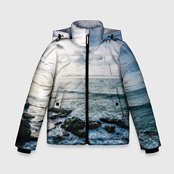 Куртка зимняя для мальчика Море, цвет: 3D-черный