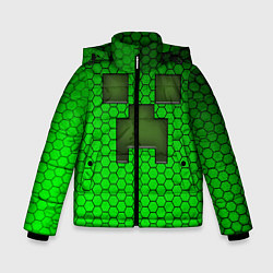 Куртка зимняя для мальчика Крипер из игры Minecraft, цвет: 3D-черный
