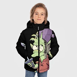 Куртка зимняя для мальчика ЭЛФО, цвет: 3D-черный — фото 2