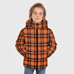 Куртка зимняя для мальчика Шотландская клетка, цвет: 3D-красный — фото 2